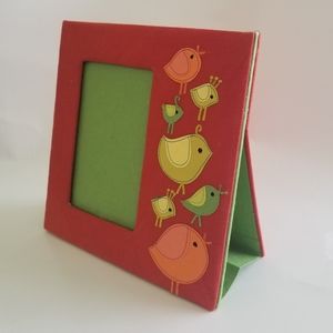 New Picture Frame Red with  birds 8 x 8 inches